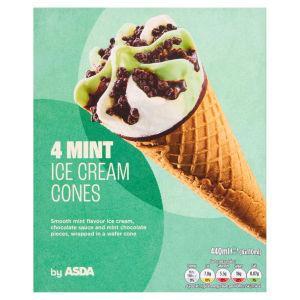 Mint Ice Cream Cones 4 x 110ml (440ml)