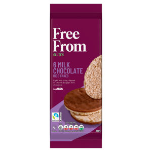 Free From 6 Fairtrade Milk Chocolate Rice Cakes 100g