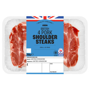 Tender 4 Pork Shoulder Steaks 700g