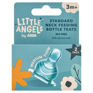 Little Angels 2 Standard Neck Feeding Bottle Teats 3m+