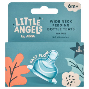 Little Angels Wide Neck Feeding Bottle Teats 6m+