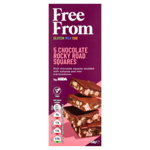 Free From by  5 Chocolate Rocky Roads Squares 150g