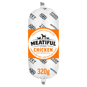 British Chicken with Brown Rice Complete Dog Food 320g
