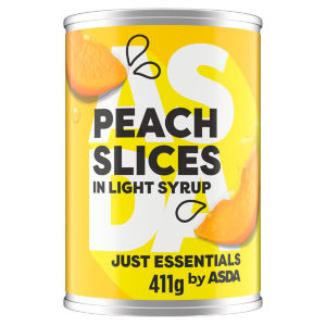 Just Essentials Peach Slices in Light Syrup 411g