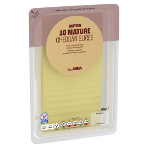 10 British Mature Cheddar Slices 250g
