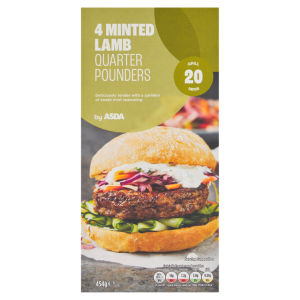 4 Minted Lamb Quarter Pounders 454g