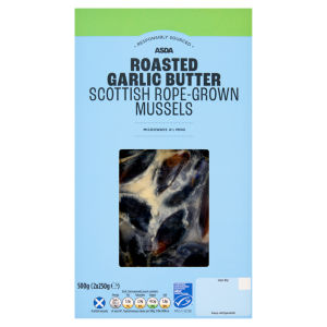 Rich Roasted Garlic Butter Rope-Grown Scottish Mussels 2 x 250g (500g)