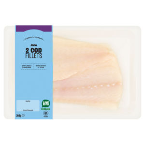 2 Flaky Cod Fillets 260g