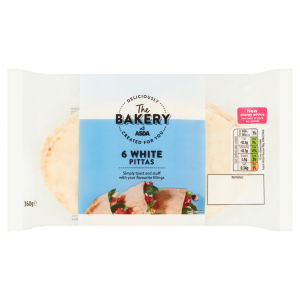 The Bakery 6 White Pittas 360g