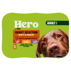 Hero Adult Dog Gravy Selection Meaty & Poultry 6 x 400g (2.4kg)