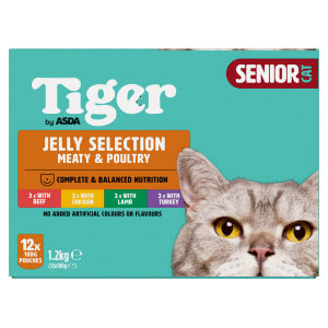 Tiger Meaty & Poultry Selection in Jelly 8+ Years 12 x 100g (1.2kg)