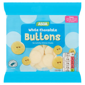 Asda White Chocolate Buttons 30g