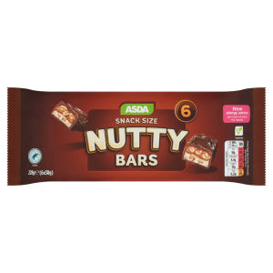 Snack Size Chocolate Nutty Bars 6 Pack