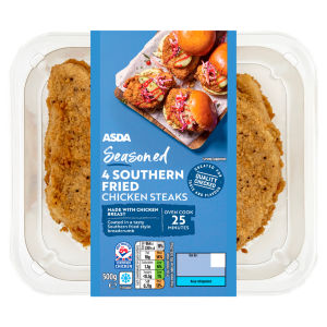 4 Seasoned Southern Fried Chicken Steaks 500g