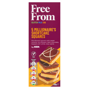 Free From by  5 Millionaires' Shortcake Squares 150g