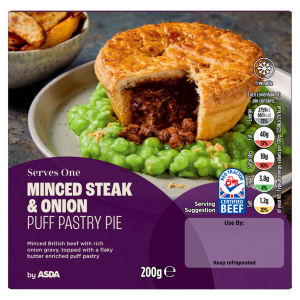 Minced Steak & Onion Puff Pastry Pie 150g