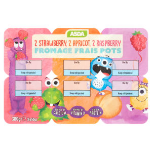 Kids Mix Flavours Fromage Frais Pots 6 x 50g (300g)