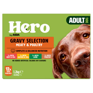 Hero Gravy Selection Meaty & Poultry 12 x 100g (1.2kg)