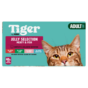 Tiger Jelly Selection Meaty & Fish Adult Cat 40 x 100g (4kg)