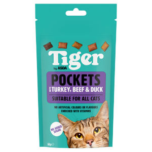 Tiger Pockets with Turkey, Beef & Duck 60g