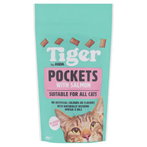 Tiger Filled Pockets with Salmon 60g