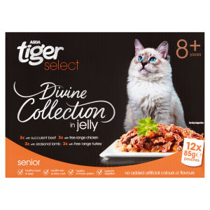 Tiger Select Divine Collection in Jelly Senior 8+ Years 12 x 85g (1.02kg)