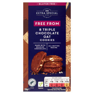 Free From 8 Triple Chocolate Oat Cookies 150g