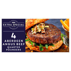 Extra Special 4 Aberdeen Angus Beef Quarter Pounders 454g
