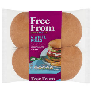 Free From by  4 White Rolls 260g