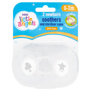 Newborn Soothers and Steriliser Case 0-3 Months (Colour May Vary)