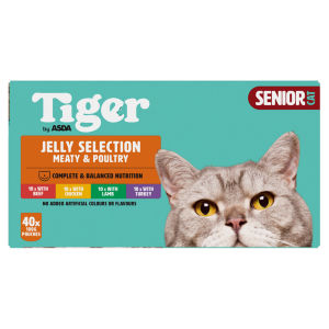 Tiger Meaty & Poultry Selection in Jelly 8+ Years 40 x 100g (4.0kg)