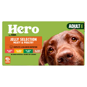 Hero Adult Dog Jelly Selection Meaty & Poultry 40 x 100g (4.0kg)