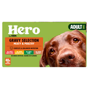 Hero Adult Dog Gravy Selection Meaty & Poultry 40 x 100g (4.0kg)