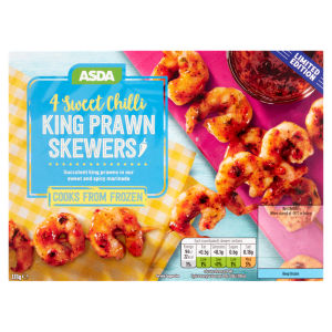 Limited Edition 4 Sweet Chilli King Prawn Skewers