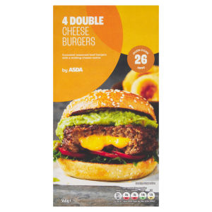4 Double Cheese Burgers 568g
