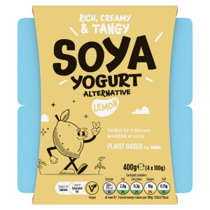 Plant Based Alternative Lemon Soya Yogurt 4 x 100g (400g)