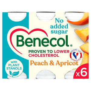 No Added Sugar Peach & Apricot Yogurt Drink 6 x 67.5g (405g)