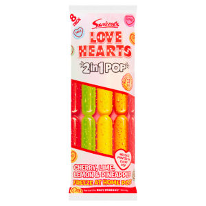 Love Hearts 2 in 1 Pop Cherry, Lime, Lemon & Pineapple 8 x 75ml (600ml)