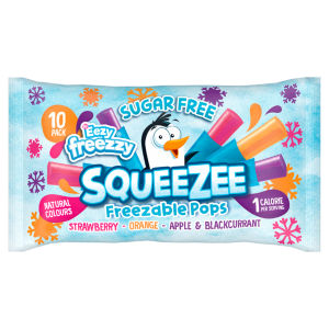 Strawberry, Orange, Apple & Blackcurrant Squeezee Freezable Pops 10 x 50 ml (500ml)