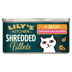 Shredded Fillets in Jelly Chicken with Salmon for Adult Cats 70g