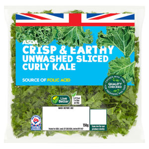 Crisp & Earthy Unwashed Sliced Curly Kale 150g
