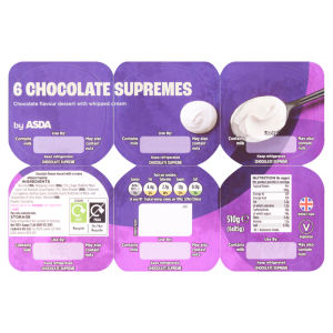 6 Chocolate Supremes 6 x 85g (510g)