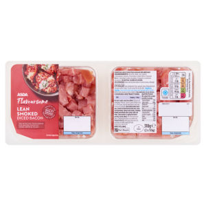 Flavoursome Lean Smoked Diced Bacon 2 x 155g (310g)