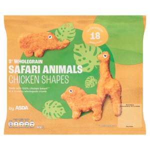 9 Wholegrain Safari Animal Chicken Shapes 342g