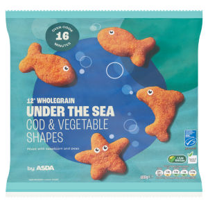 12 Wholegrain Under the Sea Cod & Vegetable Shapes 400g