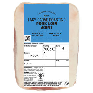 Tender Boneless & Rindless Pork Loin Joint 1kg