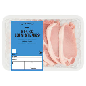 6 Tender Pork Loin Steaks 600g