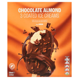 Chocolate Almond Coated Ice Creams 3 x 110ml (330ml)