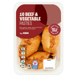 10 Beef & Vegetable Pasties 300g