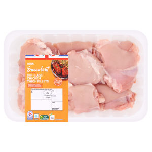 Succulent Boneless Chicken Thigh Fillets 1kg
